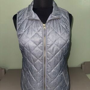 Quilted Gray Sleeveless Vest